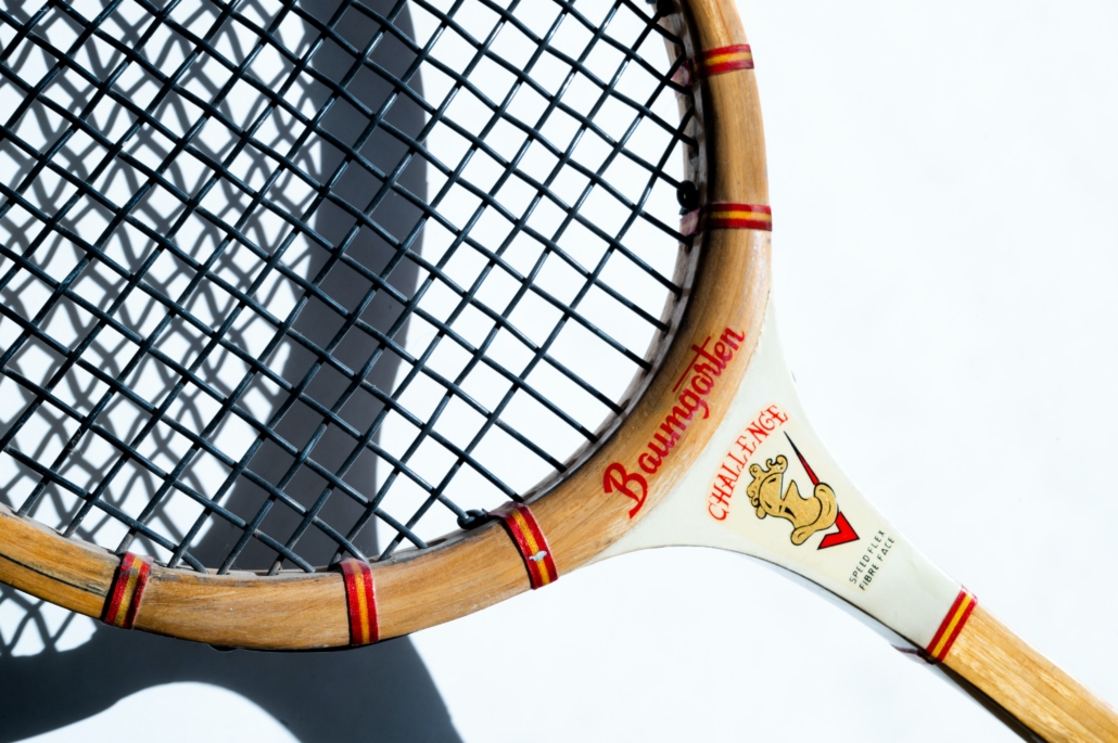 an old fashioned tennis raquet