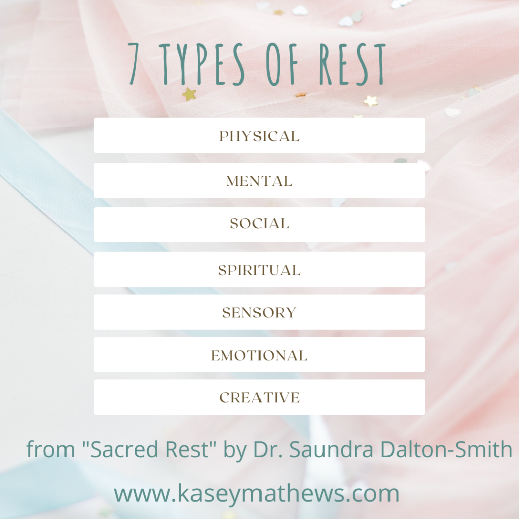 a list of 7 types of rest