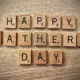 scrabble pieces spelling out Happy Father's Day